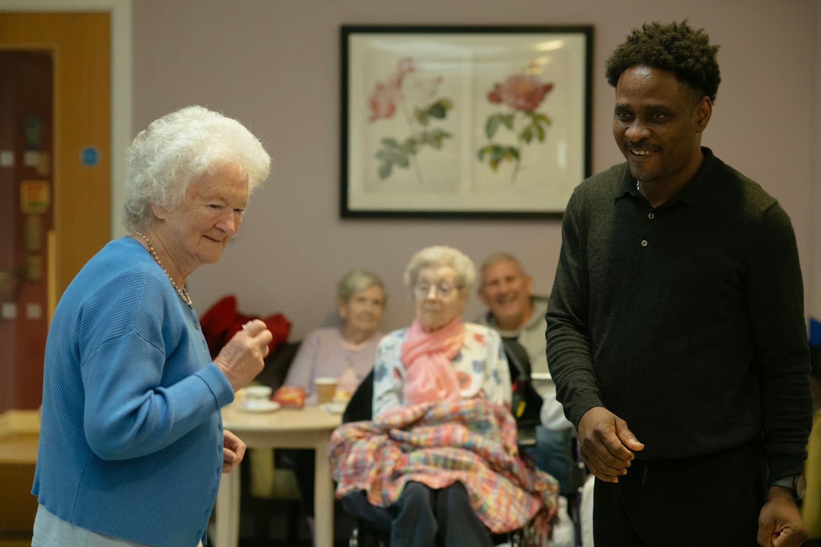 Residents and a companion